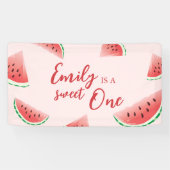 Sweet One Watermelon Verjaardagsbanner Spandoek (Horizontaal)