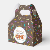 Sweet One waterverf schattige donuts 1 verjaardag Bedankdoosjes (Achterkant)