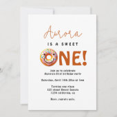 Sweet One waterverf schattige donuts 1 verjaardag Kaart (Voorkant)