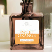 Sweet Oranje citrus reed diffuser productetiket Vierkante Sticker