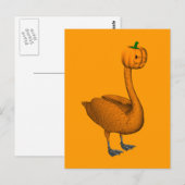 Sweet Oranje Halloween Swan Briefkaart (Voorkant / Achterkant)