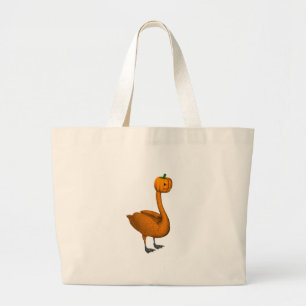 Sweet Oranje Halloween Swan Grote Tote Bag