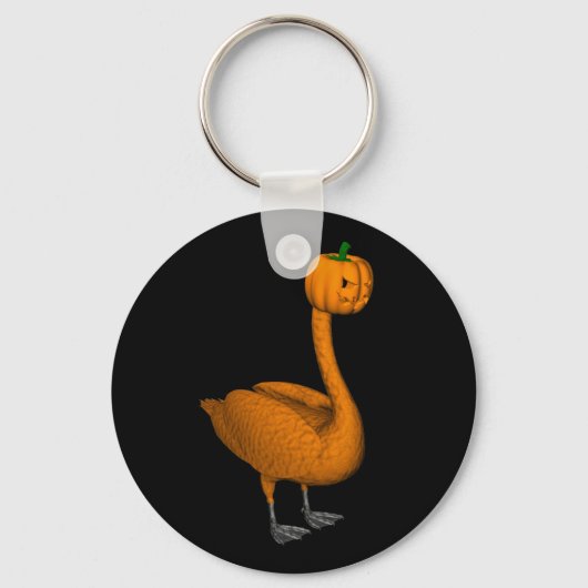 Sweet Oranje Halloween Swan Sleutelhanger (Voorkant)