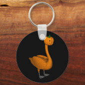 Sweet Oranje Halloween Swan Sleutelhanger (Voorkant)