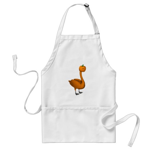 Sweet Oranje Halloween Swan Standaard Schort (Voorkant)
