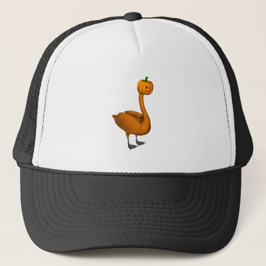 Sweet Oranje Halloween Swan Trucker Pet (Voorkant)