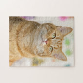 Sweet Oranje Tabby Cat Legpuzzel (Horizontaal)