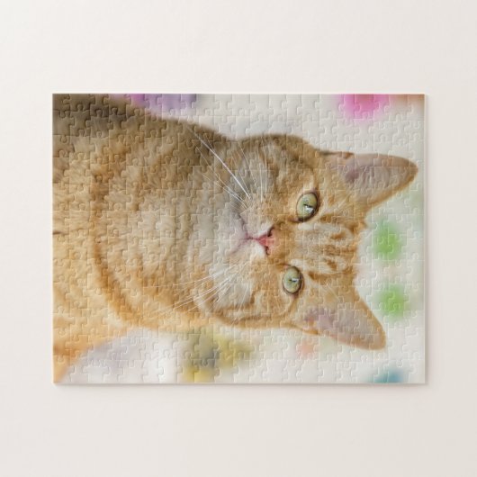 Sweet Oranje Tabby Cat Legpuzzel (Horizontaal)
