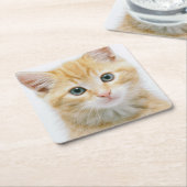 Sweet Oranje Tabby Kartonnen Onderzetters (Schuin)