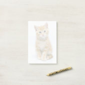 Sweet Oranje Tabby Post-it® Notes (Op bureau)