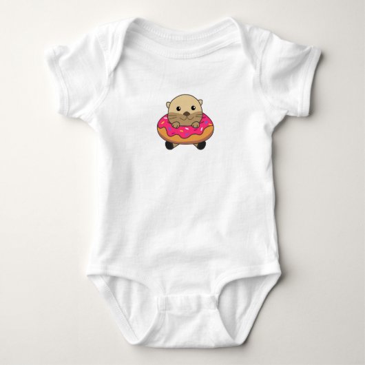 Sweet Otter Snoep Loaf Donut Pink Romper (Voorkant)