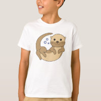 Sweet Otter zwemt in het water grappige otter