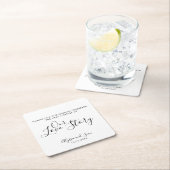 Sweet Our Love Story Weddenschappen Reception Kartonnen Onderzetters (Insitu)