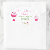 Sweet Oval Cupcake Bakkerij Stickers (Tas)