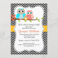 Sweet Owl Baby shower Uitnodigen