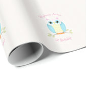 Sweet Owl Birthday Cadeaupapier (Rol Hoek)