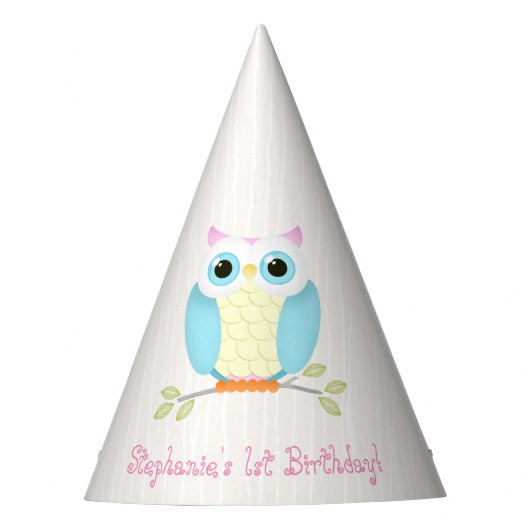 Sweet Owl Birthday Feesthoedjes (Voorkant)