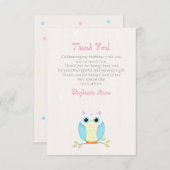 Sweet Owl Birthday Kaart (Voorkant / Achterkant)