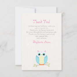 Sweet Owl Birthday Kaart