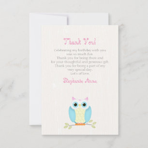 Sweet Owl Birthday Kaart