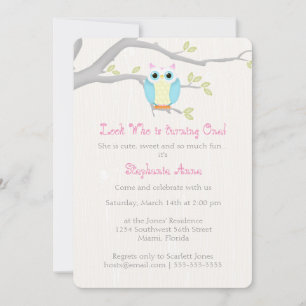 Sweet Owl Birthday Kaart