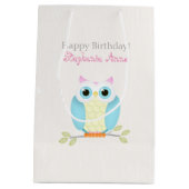 Sweet Owl Birthday Medium Cadeauzakje (Achterkant)