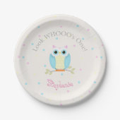 Sweet Owl Birthday Papieren Bordje (Voorkant)