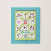Sweet Owl Sampler Personalizeerd Legpuzzel (Verticaal)