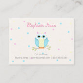 Sweet Owl speeldatum Kaarten Contactkaartje (Achterkant)