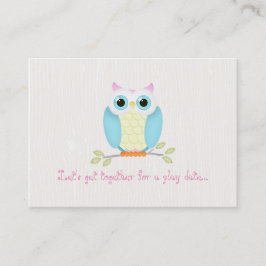 Sweet Owl speeldatum Kaarten Contactkaartje