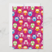 Sweet Owls Baby shower Invitation Limoen Kaart (Achterkant)