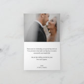 Sweet Paarse Floral Wedding Opgevouwen Dank u kaar Bedankkaart (Binnen)