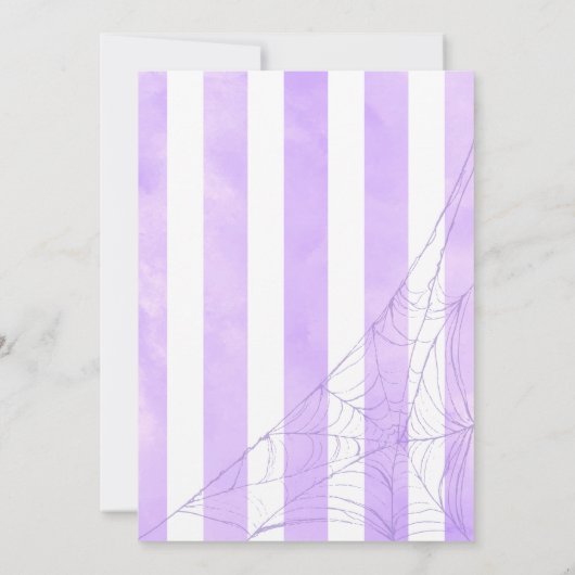 Sweet paarse kabouter spookachtig kinder Halloween Kaart (Achterkant)