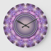 Sweet Paarse Mandala Lace Wall klok (Voorkant)