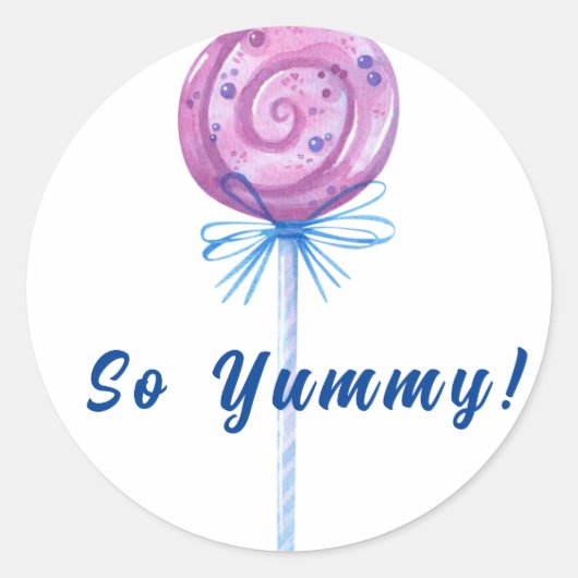 Sweet paarse snoep kinder sticker (Voorkant)