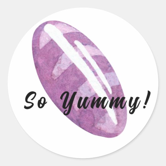 Sweet paarse snoep kinder sticker (Voorkant)