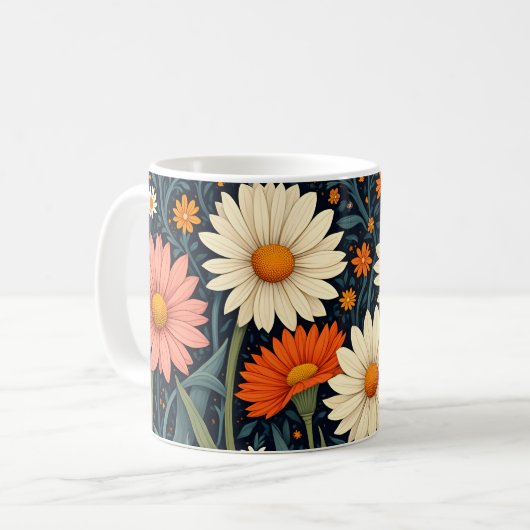 Sweet Painted Daisies Koffiemok (Voorkant links)