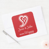 Sweet Paisley Hearts in Cherry Sticker (Envelop)