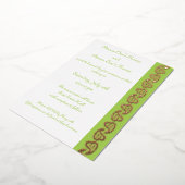 Sweet Paisley Hearts in Peridot Folie Invitation Uitnodiging (Gedraaid)