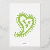Sweet Paisley Hearts in Peridot Folie Invitation Uitnodiging (Achterkant)