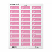Sweet Paisley Hearts in Petal Pink Address Label (Full Sheet)
