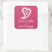 Sweet Paisley Hearts in Raspberry Sticker (Tas)
