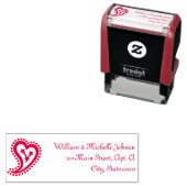 Sweet Paisley Hearts Zelfinkt Adres Stempel (In situ)