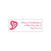Sweet Paisley Hearts Zelfinkt Adres Stempel (Design)
