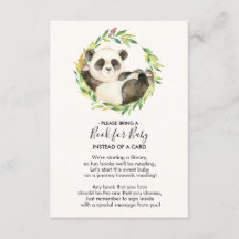 Sweet Panda Baby shower Boek voor Baby Kaart