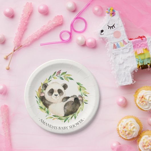 Sweet Panda Beer Baby shower 7" Bord (Feest)