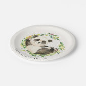 Sweet Panda Beer Baby shower 7" Bord (Gekanteld)