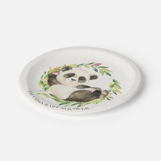 Sweet Panda Beer Baby shower 7" Bord (Gekanteld)