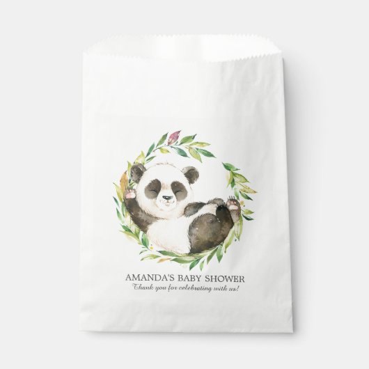 Sweet Panda Beer Baby shower Favor Bags Bedankzakje (Voorkant)