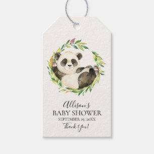 Sweet Panda Beer Baby shower Favor Gift Label Cadeaulabel